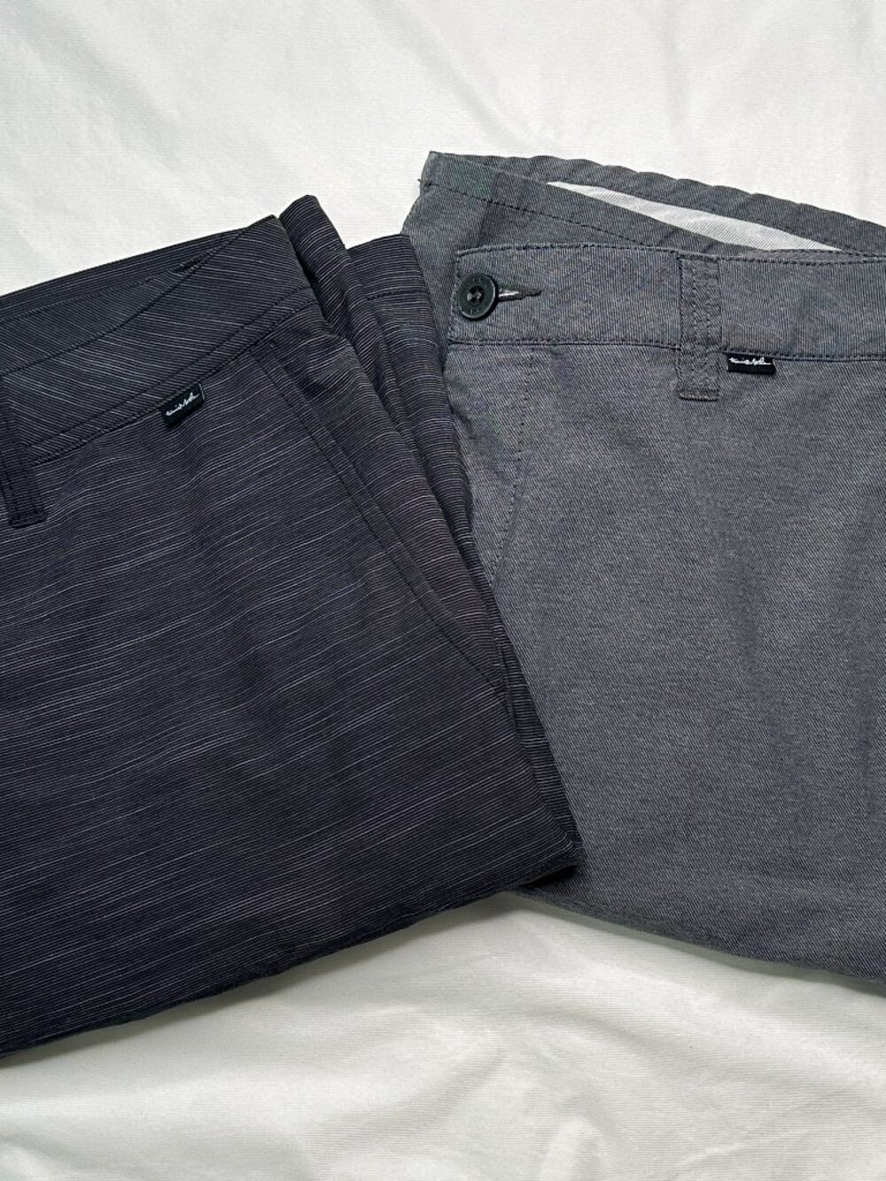 Travis Mathew Shorts Mens 34 Black Grey Pockets Button Outdoors Golf Chino